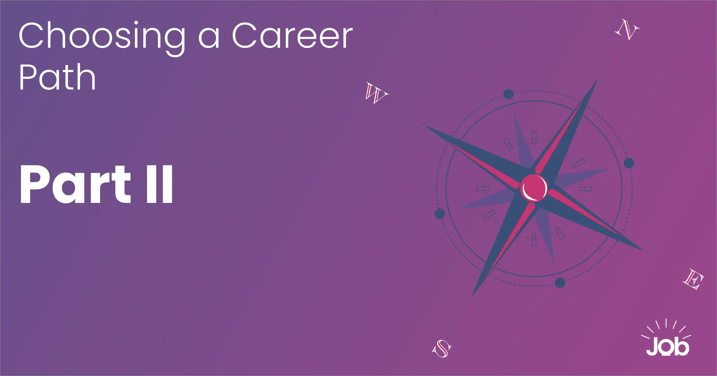 SMARTer Job Hunting Advice on choosing a career path part 2 image with compass in background.